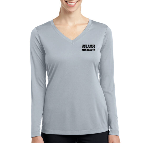   - Women's Long Sleeve PosiCharge ® Competitor V Neck Tee Thumbnail